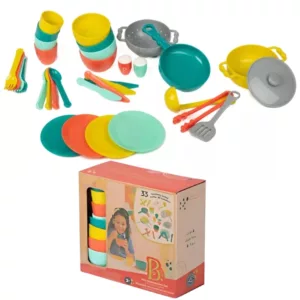 colorful plastic kitchen set with retail box