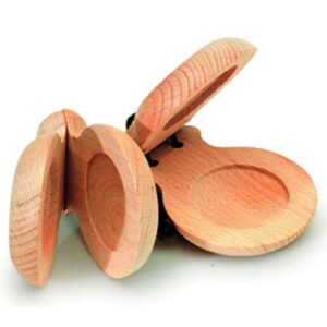 pair of wooden castanets