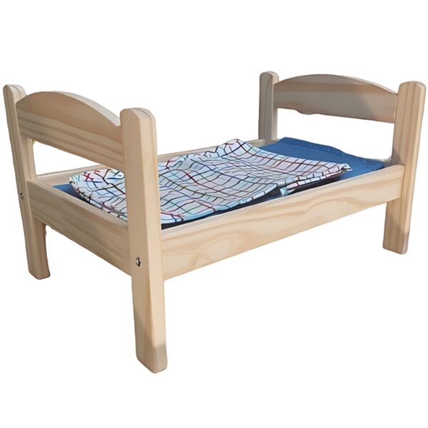 wooden doll bed