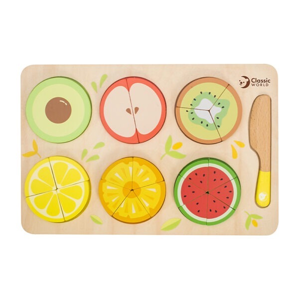 wooden fruity fractions tray