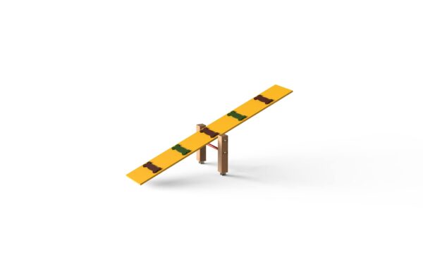 wooden dog seesaw