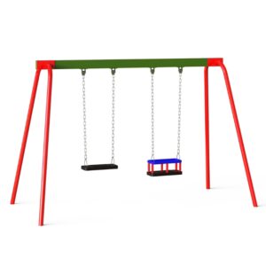 two seat children metal swing