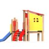 toddler's house with a slide and a climber