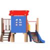 toddler's house with a slide and a climber