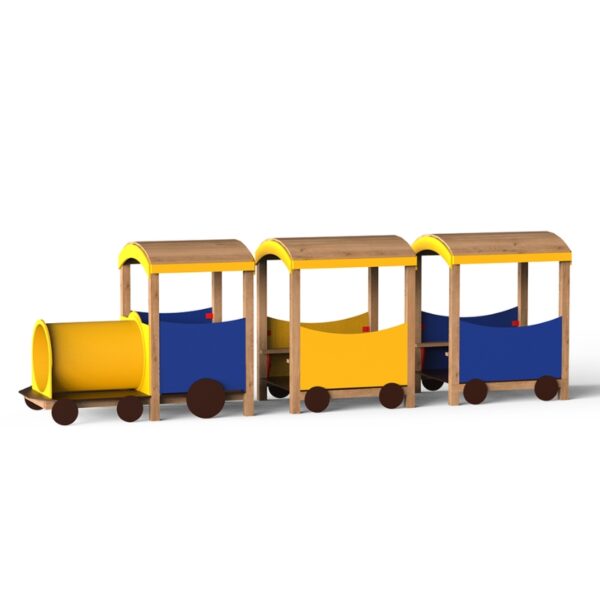 wooden train play center