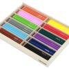 twelve color pencils box side view