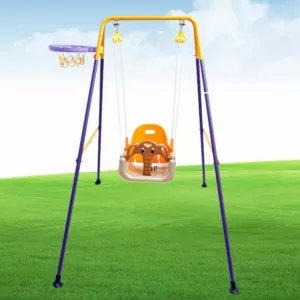 toddler swing with basketball hoop