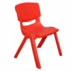 plastic chair red