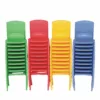 plastic chair green, red, yellow, blue