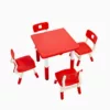plastic square table red