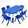 plastic rectangular table blue