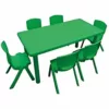 plastic rectangular table green