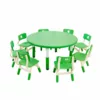 plastic round table green