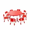plastic round table red