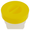 yellow paint pot close lid view