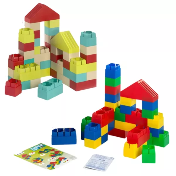 two constructions with colorful building blocks