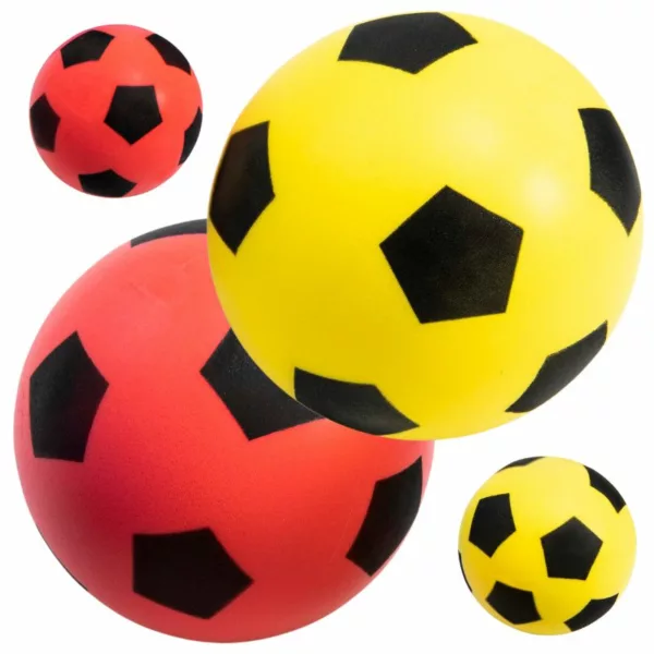 red and yellow soft balls