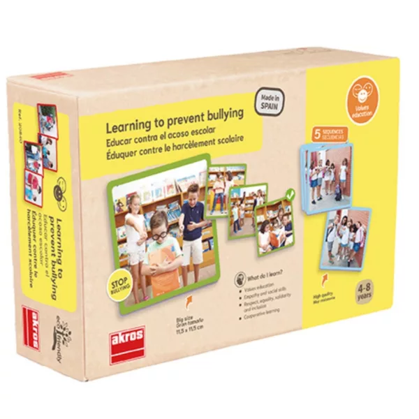 retail box of an educational game for schools side view