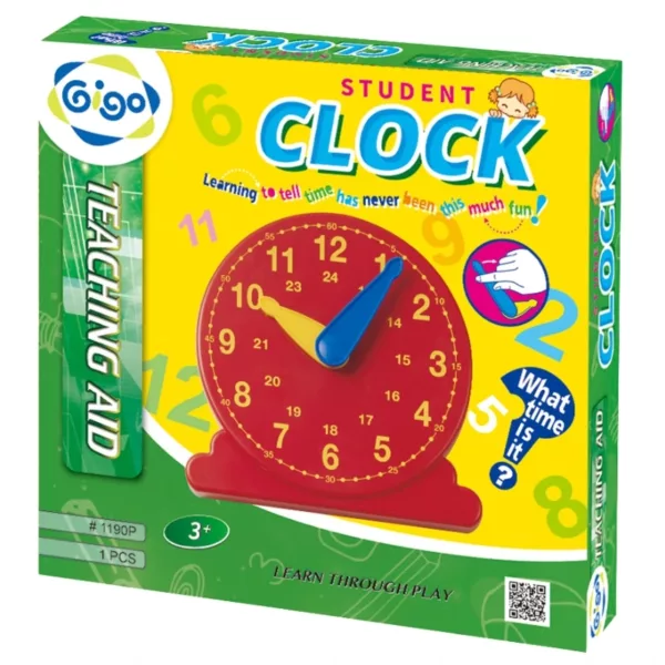 student magnet clock package side view