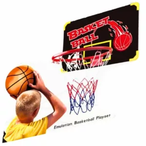 boy shooting a basketball